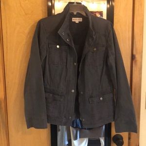 Utility Jacket charcoal/navy fabric